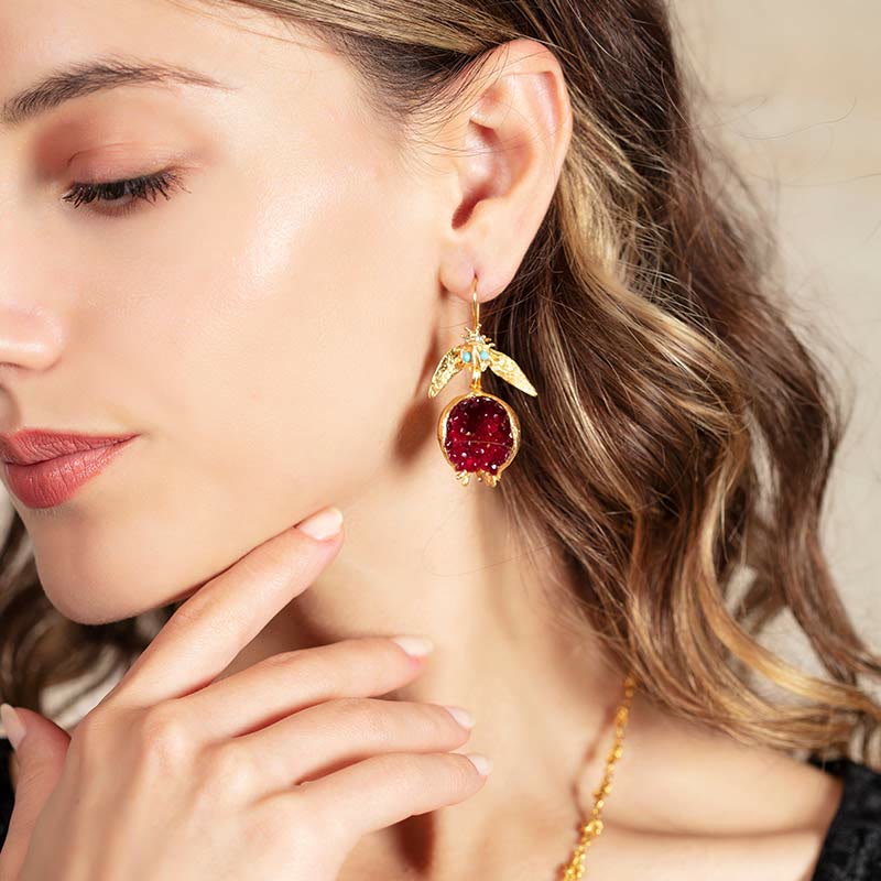 Olivenorma Lucky Pomegranate Seed Fashion Earrings - image 3