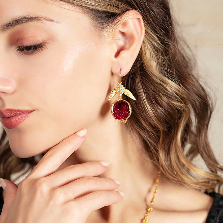 Olivenorma Lucky Pomegranate Seed Fashion Earrings - image 3