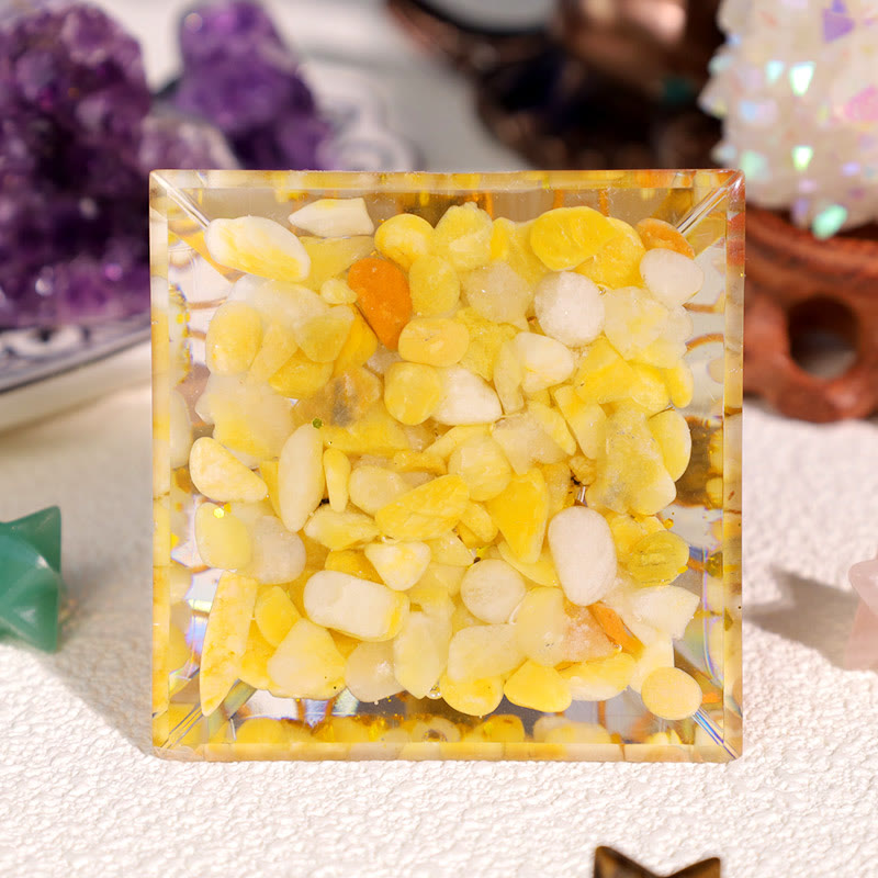 Olivenorma Tiger Eye Yellow Agate Eye Of Horus Orgone Pyramid - image 4
