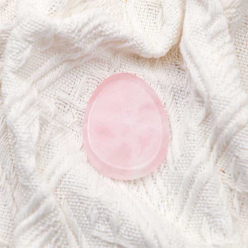 Olivenorma Rose Quartz Healing Thumb Worry Stone - image 4