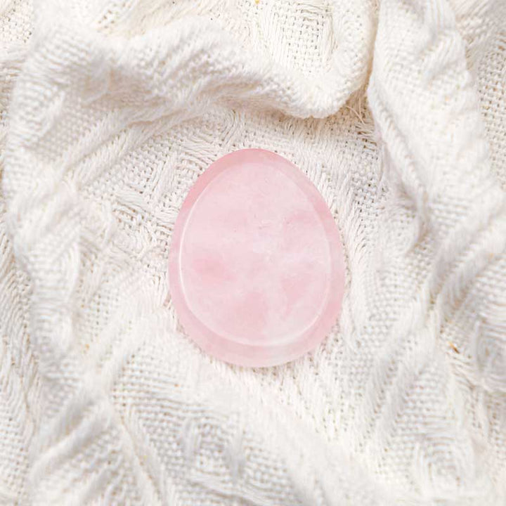 Olivenorma Rose Quartz Healing Thumb Worry Stone - image 4