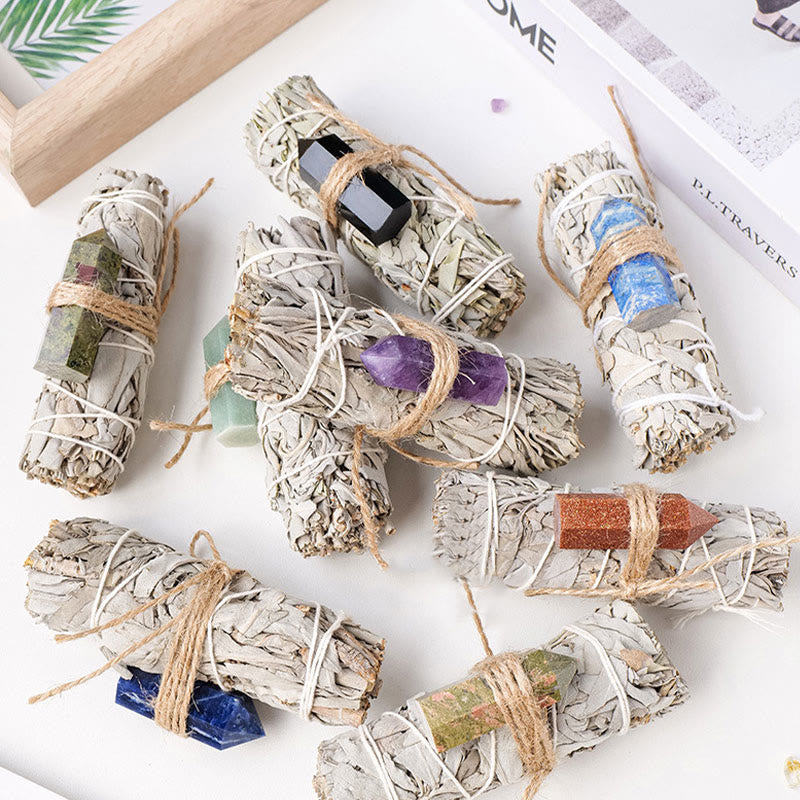 Olivenorma White Sage Hexagonal Prism Crystal Aromatherapy Gemstone Decoration - image 49