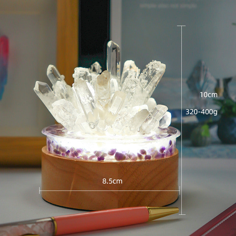  Olivenorma Natural Clear Crystal Lamp - image 9