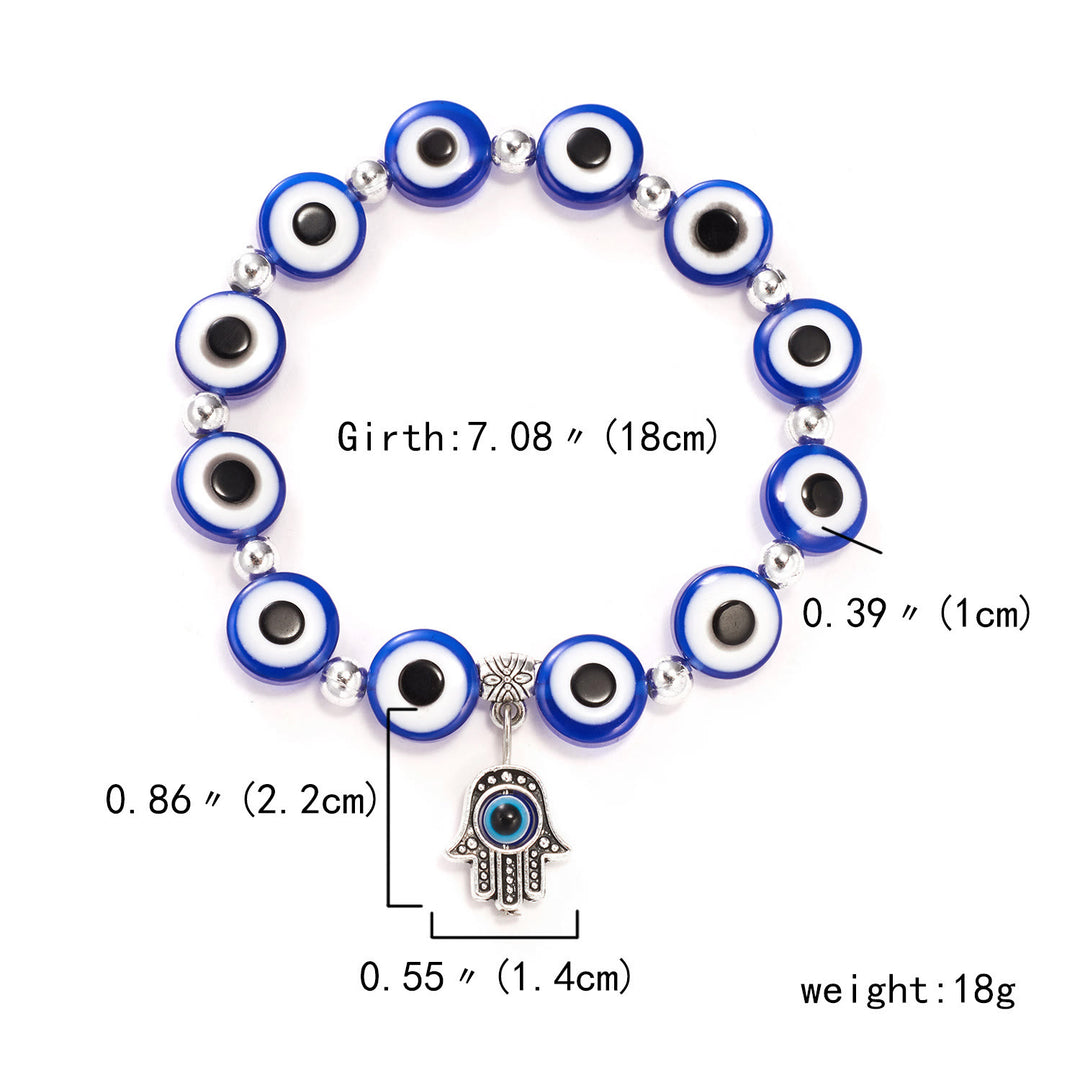 Olivenorma Evil Eye Hamsa Pendant Epoxy Zircon Bracelet - image 31