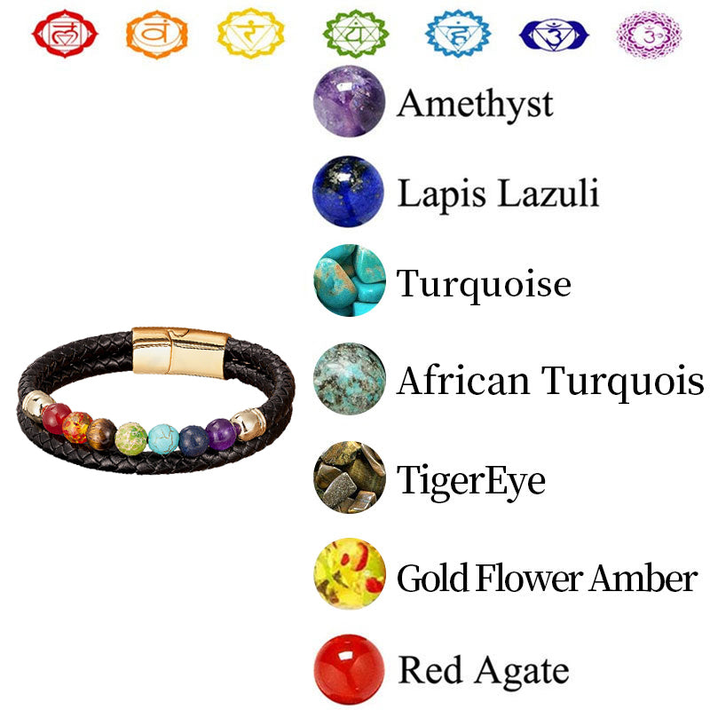 Natural Crystal Chakra Balence Bracelet - image 5