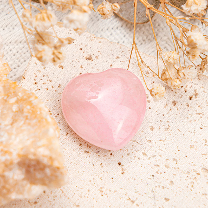 Olivenorma Rose Quartz Love Crystal Heart - Rose Quartz - image 0