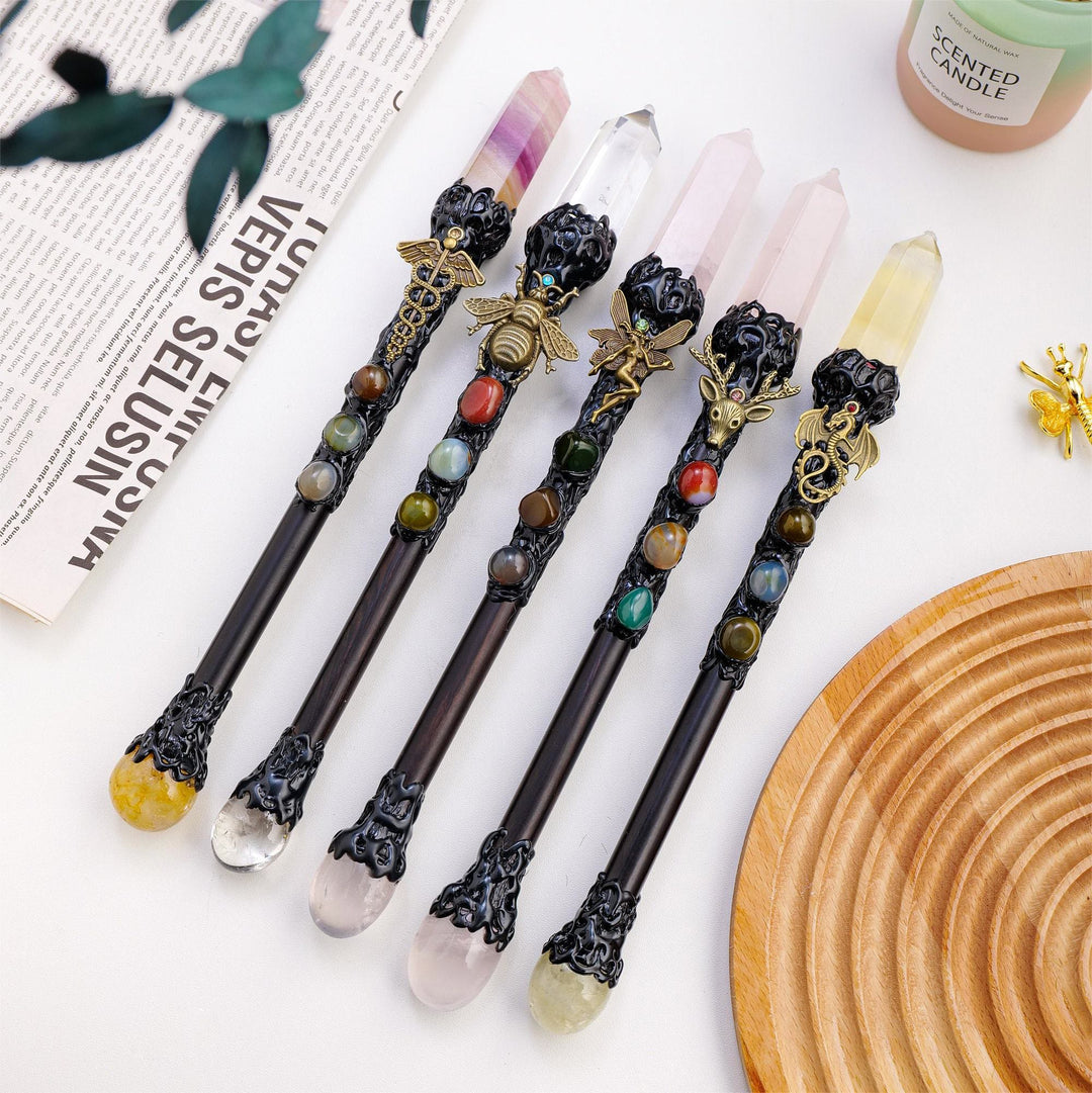 Olivenorma Natural Stone Magic Column Cosplay Halloween Crystal Wands - image 6