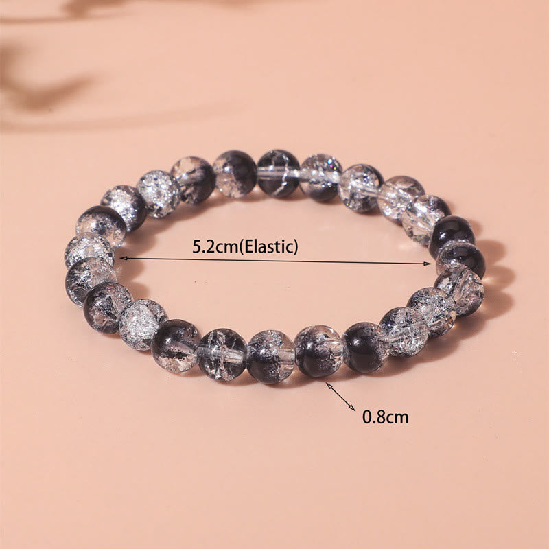 Olivenorma Transparent Black Contrast Beaded Mens Bracelet - image 3
