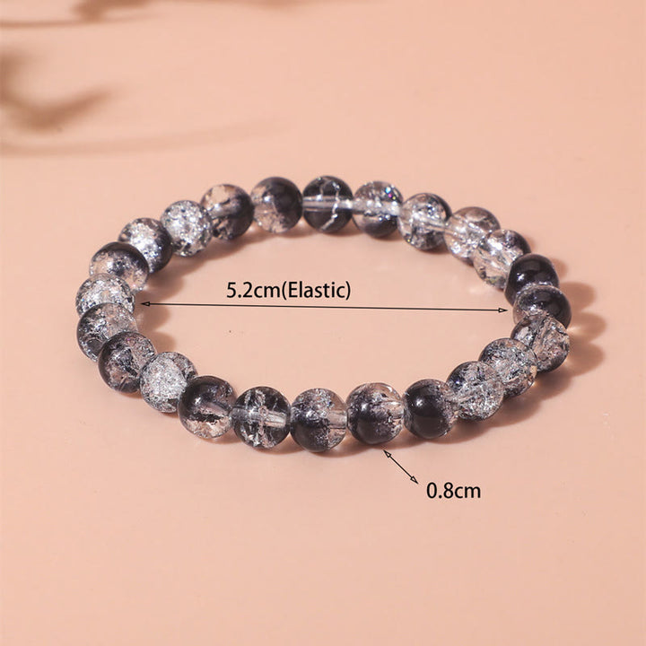 Olivenorma Transparent Black Contrast Beaded Mens Bracelet - image 3