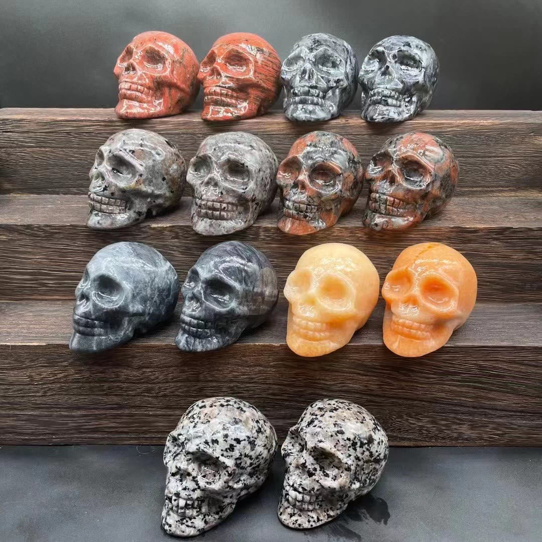 Olivenorma 7Cm Carved Natural Crystal Skull Gemstone Decoration - image 0