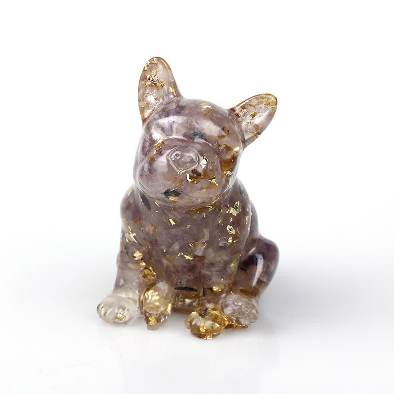 Olivenorma Crystal French Bulldog Gemstone Decoration - Amethyst - image 6