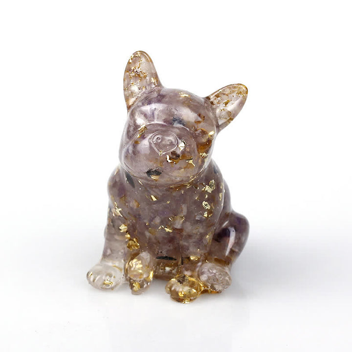 Olivenorma Crystal French Bulldog Gemstone Decoration - Amethyst - image 6