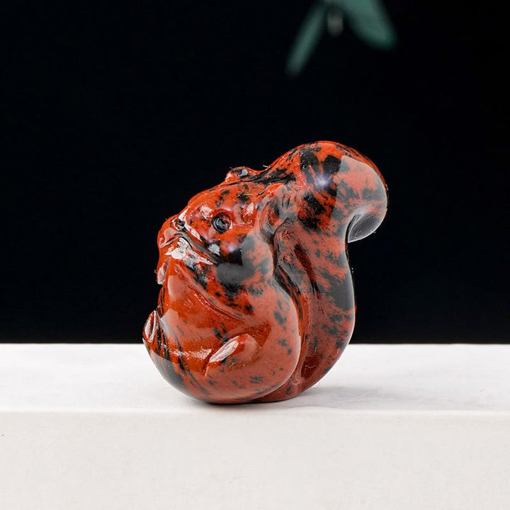 Olivenorma Natural Crystal Squirrel Carving Ornament Gemstone Decoration - image 15