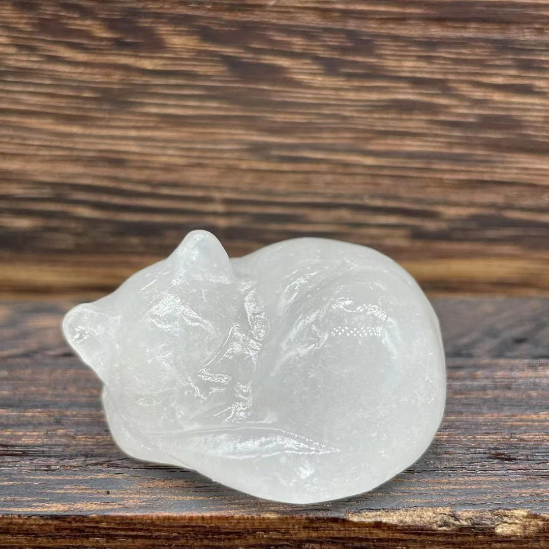 Olivenorma 4cm Natural Crystal Nap Cat Gemstone Decoration - Clear Crystal - 10Pcs - image 39