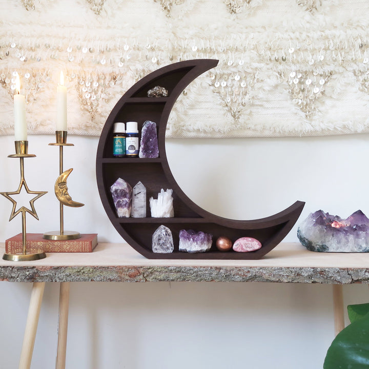 Olivenorma Handcrafted Moon Crystal  Shelf - 11.02"*11.02"*1.25"(28*28*3.2cm) - image 0