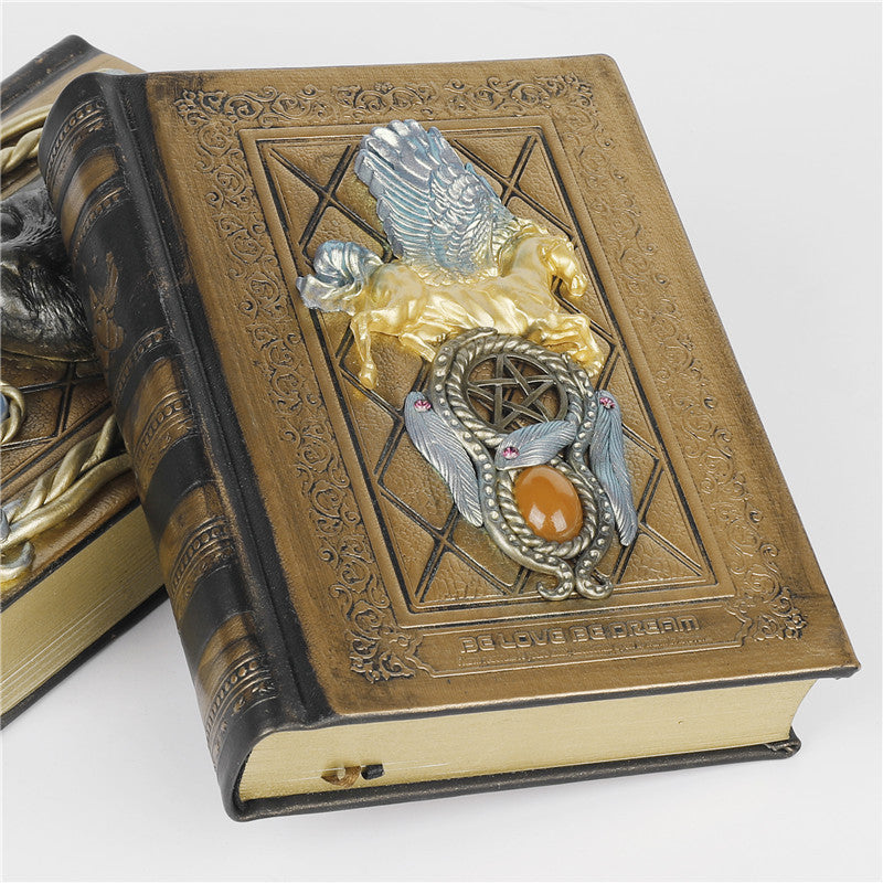 Olivenorma Crystal Stone Pegasus Cat Pattern Decorative Notebook - image 6