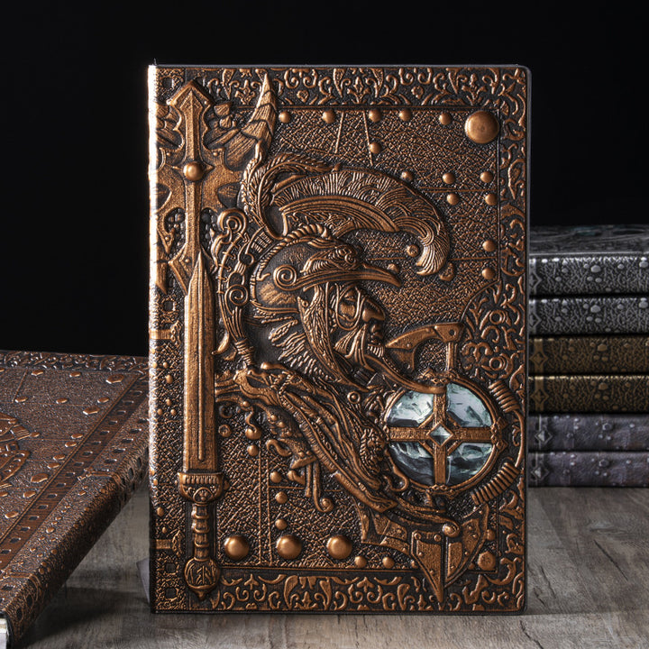 Olivenorma European God of War Pattern Decorative Notebook - Red Bronze - image 2
