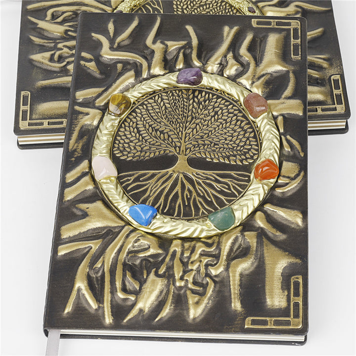 Olivenorma Crystal Stone Chakra Tree Of Life Notebook - image 4