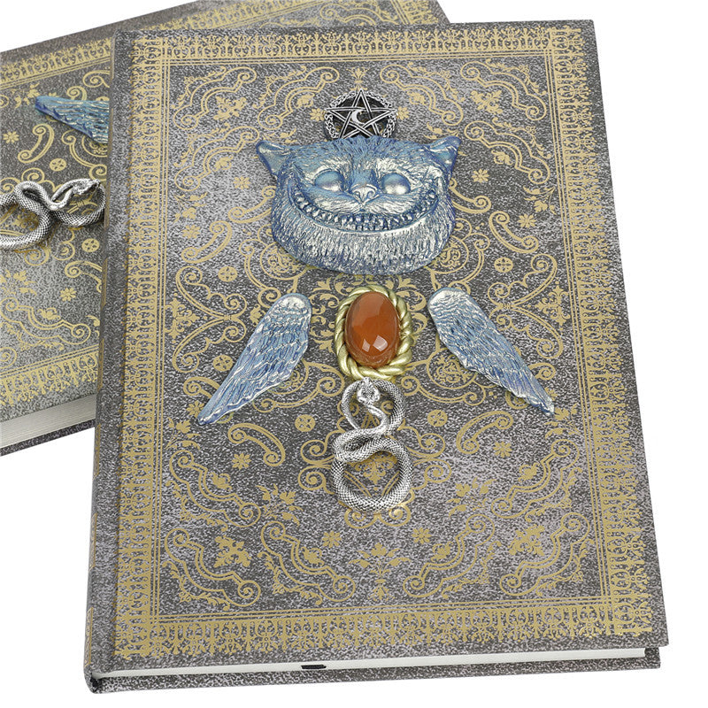 Olivenorma Red Agate Evil Cat Pentagram Snake Decorative Notebook - image 5