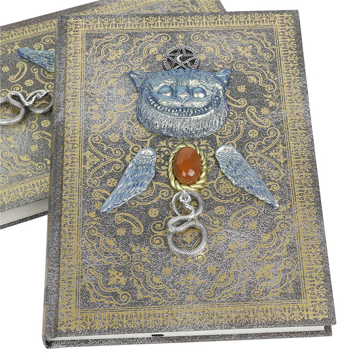 Olivenorma Red Agate Evil Cat Pentagram Snake Decorative Notebook - image 5