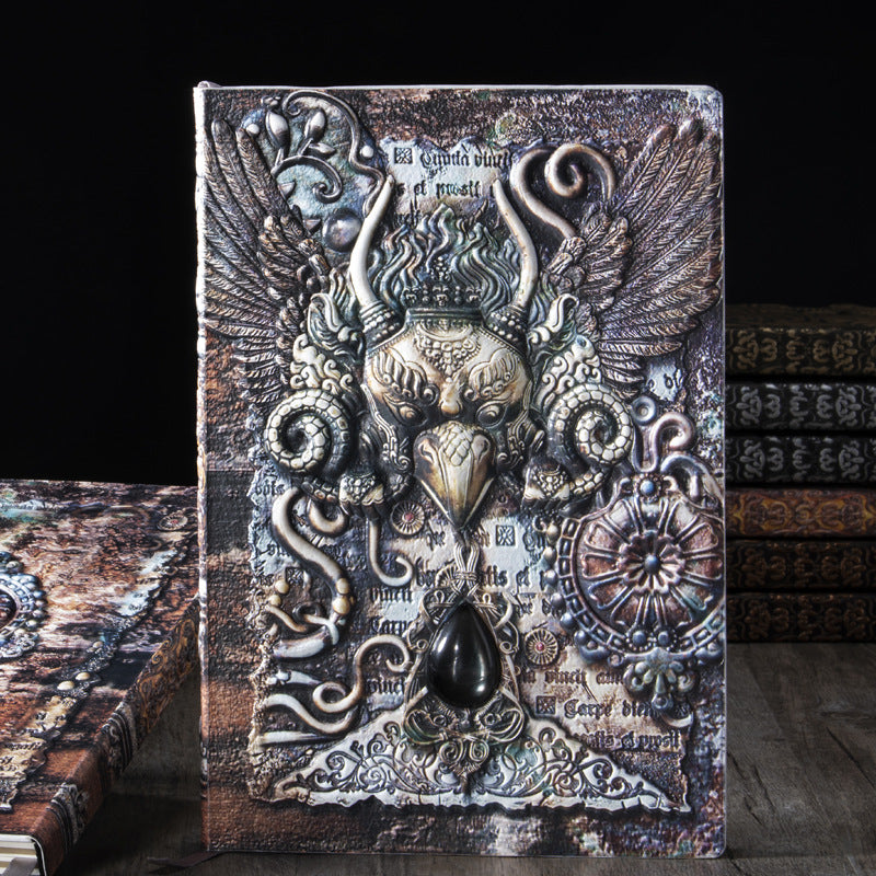 Olivenorma Crystal Stone Demonic Eagle Relief Decorative Notebook - Color - image 0