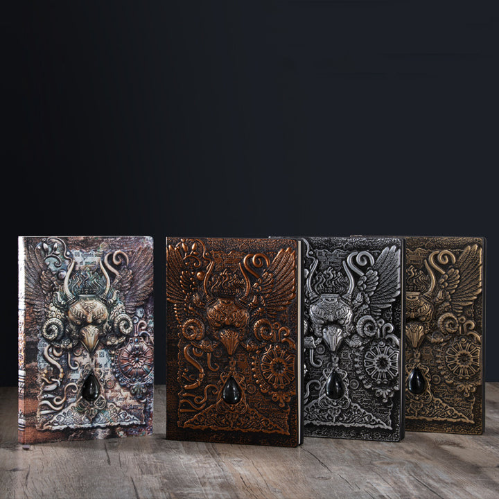 Olivenorma Crystal Stone Demonic Eagle Relief Decorative Notebook - image 5