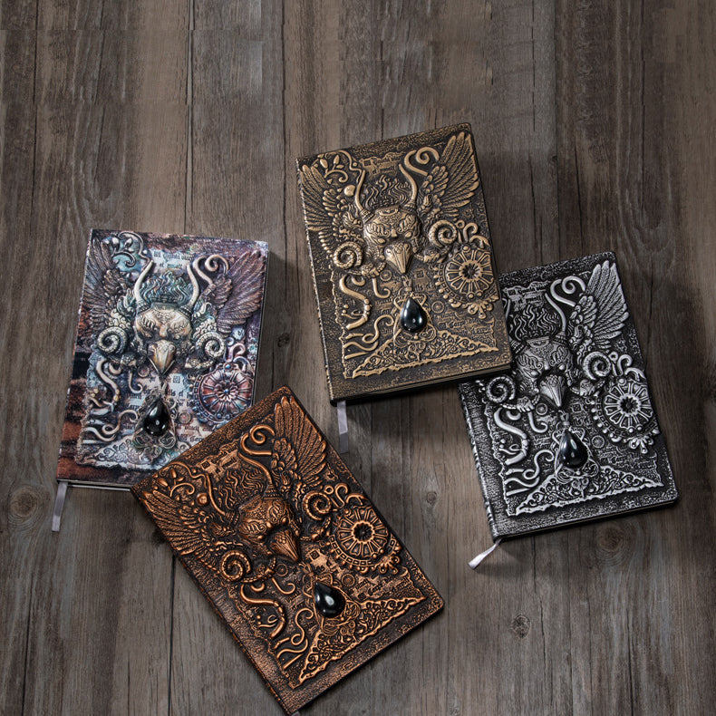 Olivenorma Crystal Stone Demonic Eagle Relief Decorative Notebook - image 4