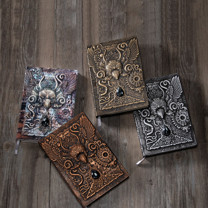 Olivenorma Crystal Stone Demonic Eagle Relief Decorative Notebook - image 4