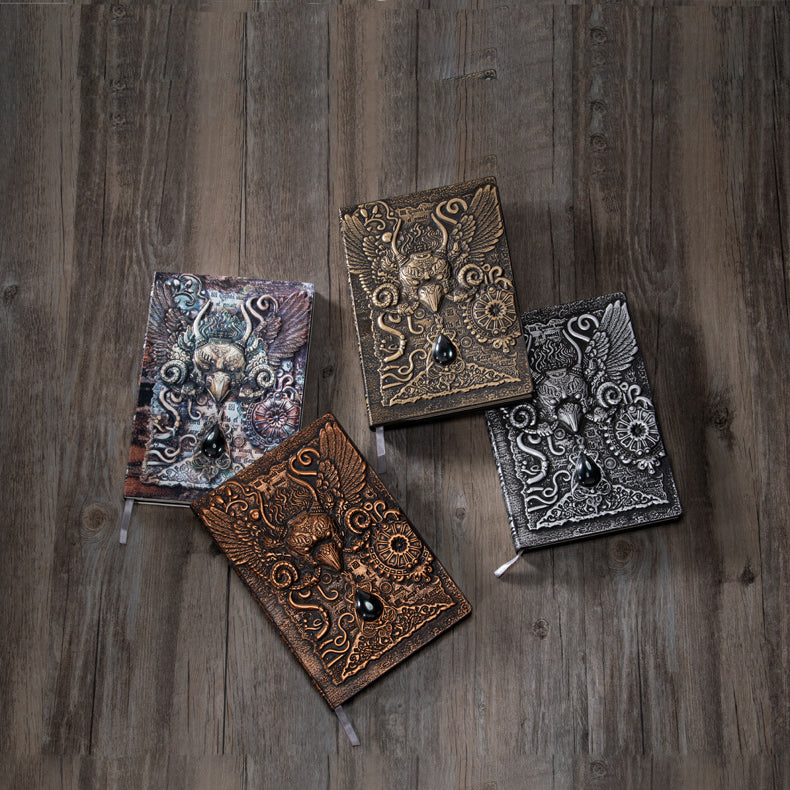 Olivenorma Crystal Stone Demonic Eagle Relief Decorative Notebook - image 13