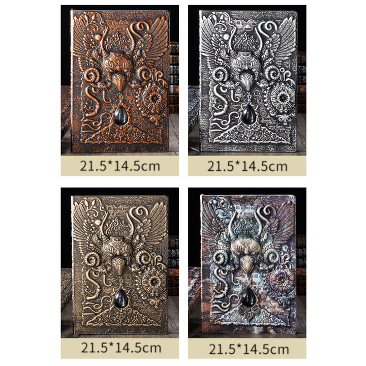 Olivenorma Crystal Stone Demonic Eagle Relief Decorative Notebook - image 7