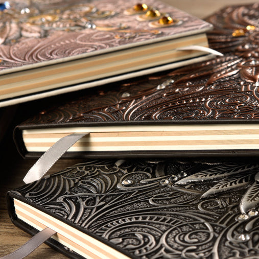 Olivenorma Crystal Stone Phoenix Embossed Leather Journal Notebook - image 14