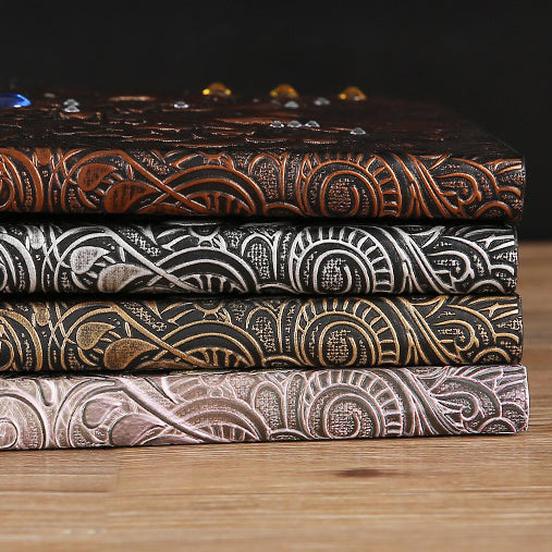 Olivenorma Crystal Stone Phoenix Embossed Leather Journal Notebook - image 15