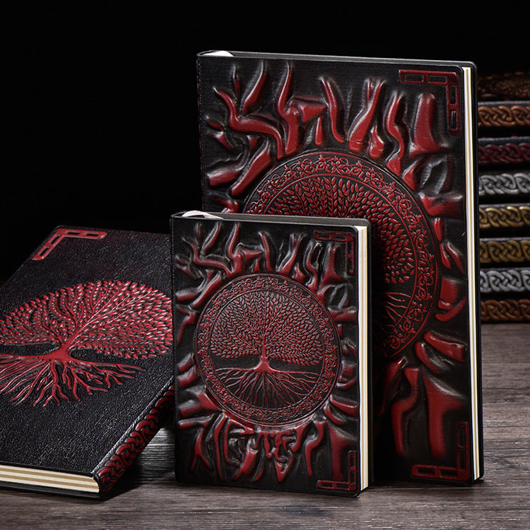 Olivenorma A5 A6 Size Tree Of Life Embossed Notebook - Deep Red - A6: 13.5*10cm - image 3