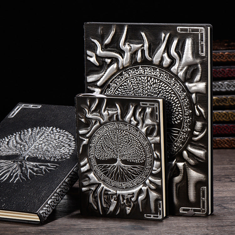 Olivenorma A5 A6 Size Tree Of Life Embossed Notebook - Silver - A6: 13.5*10cm - image 2