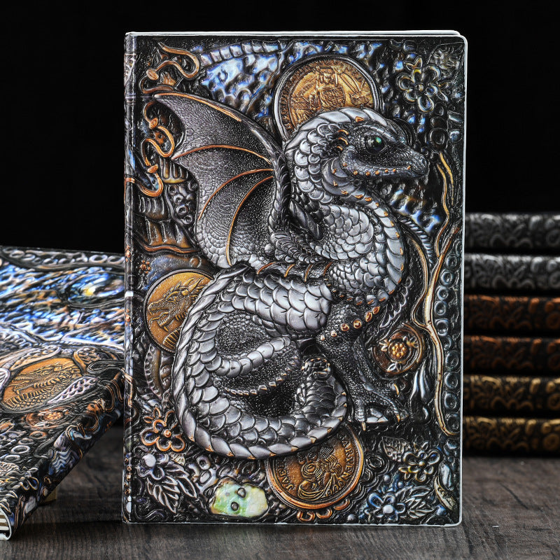 Olivenorma Journal Dragon 3D-Embossed Art Pattern Notebook - Color - image 0