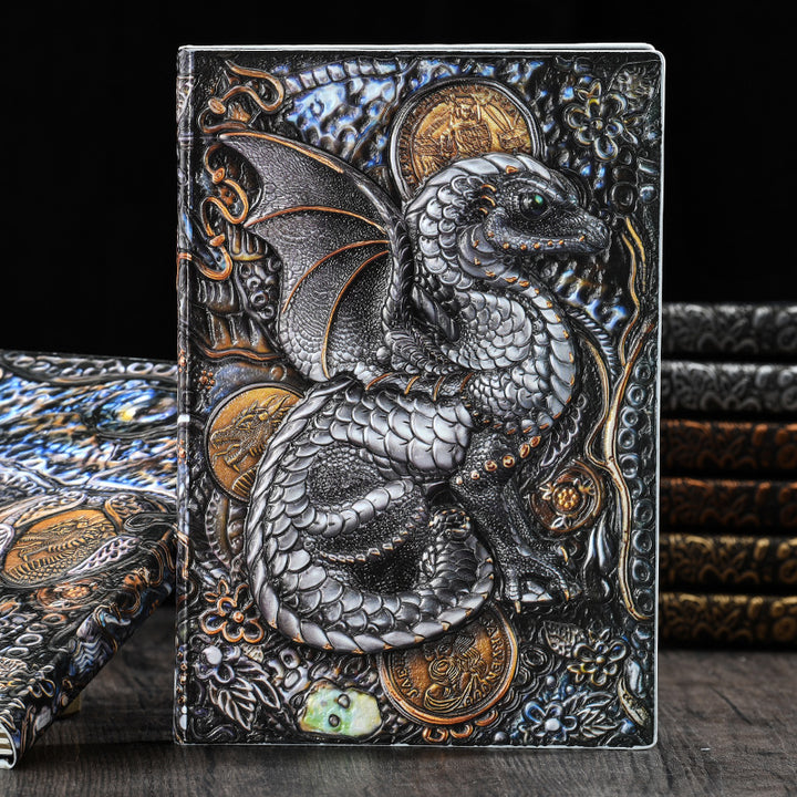 Olivenorma Journal Dragon 3D-Embossed Art Pattern Notebook - Color - image 0
