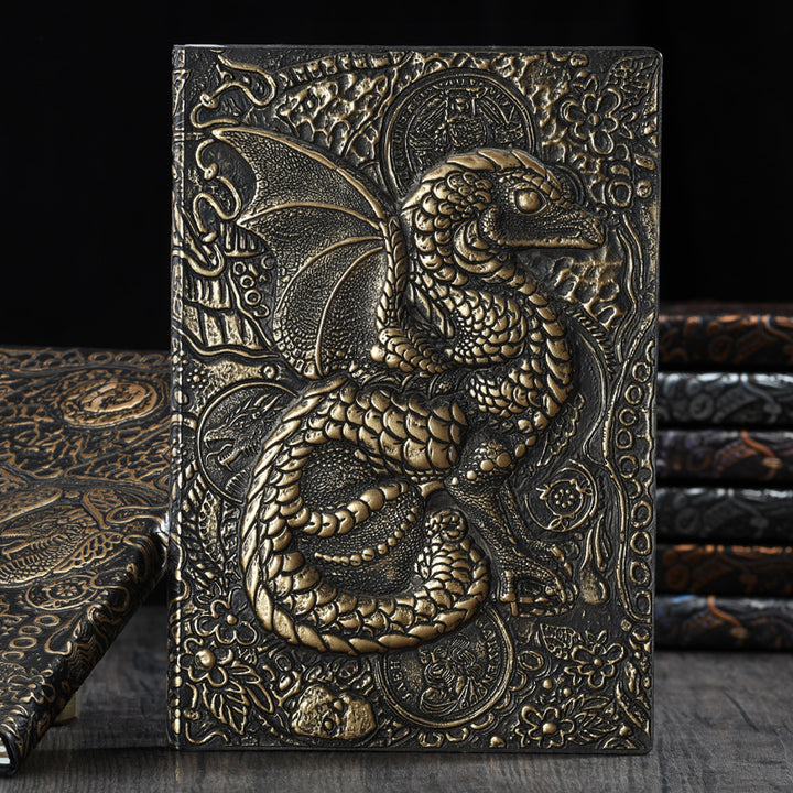 Olivenorma Journal Dragon 3D-Embossed Art Pattern Notebook - Bronze - image 11