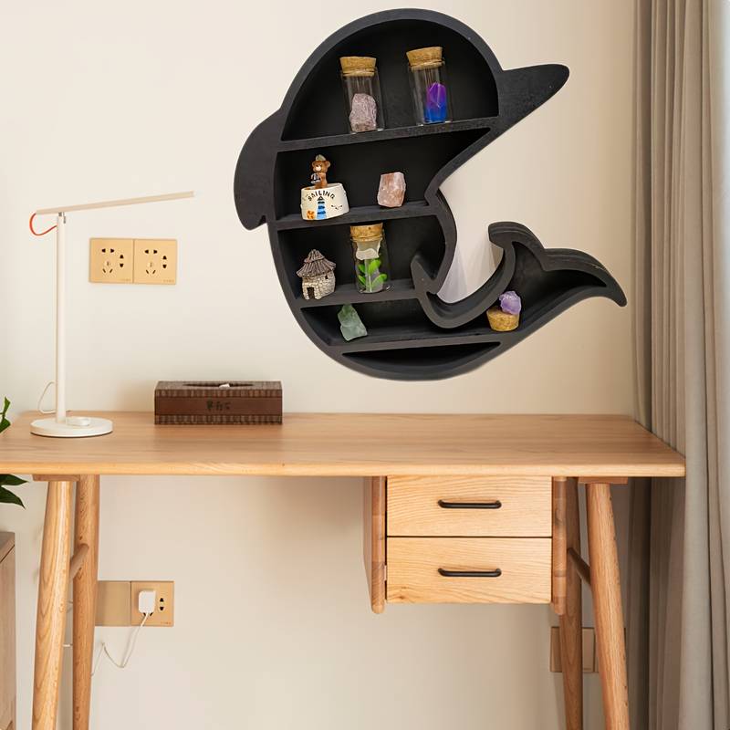 Olivenorma Dolphin Dark Wood Crystal Shelf - image 1