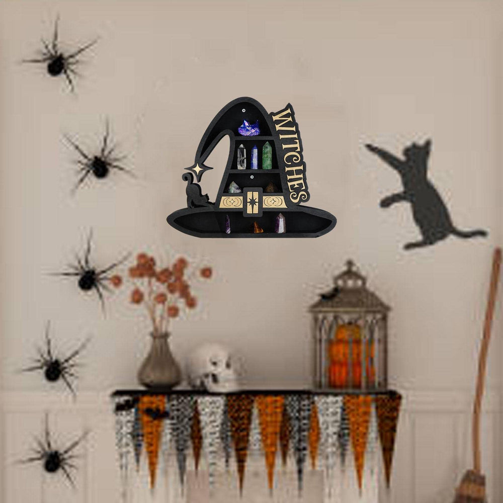 Olivenorma Witch Hat Shape Wooden Display Crystal Shelf - image 1