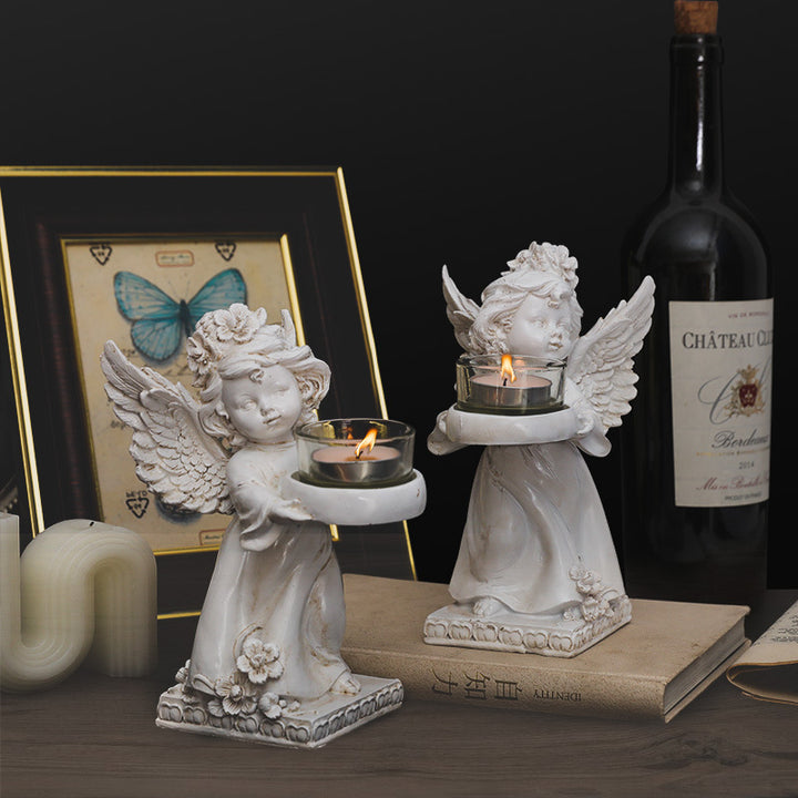 Olivenorma Resin Angel Desktop Ornaments Candle Holder - image 0
