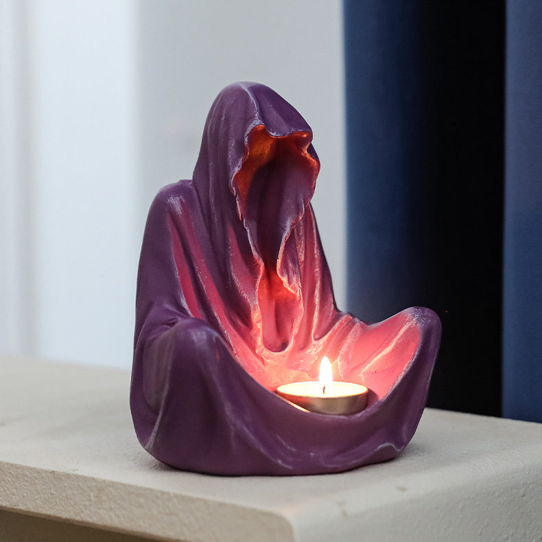 Olivenorma Ghostly Wizard Candlestick Resin Decoration Candle Holder - image 4