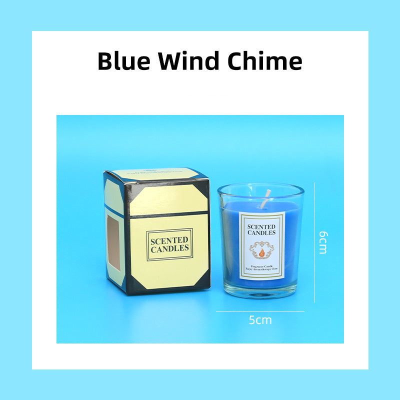 Olivenorma Glass Scented Valentines Day Fragrance Candle - Blue Wind Chime - image 5