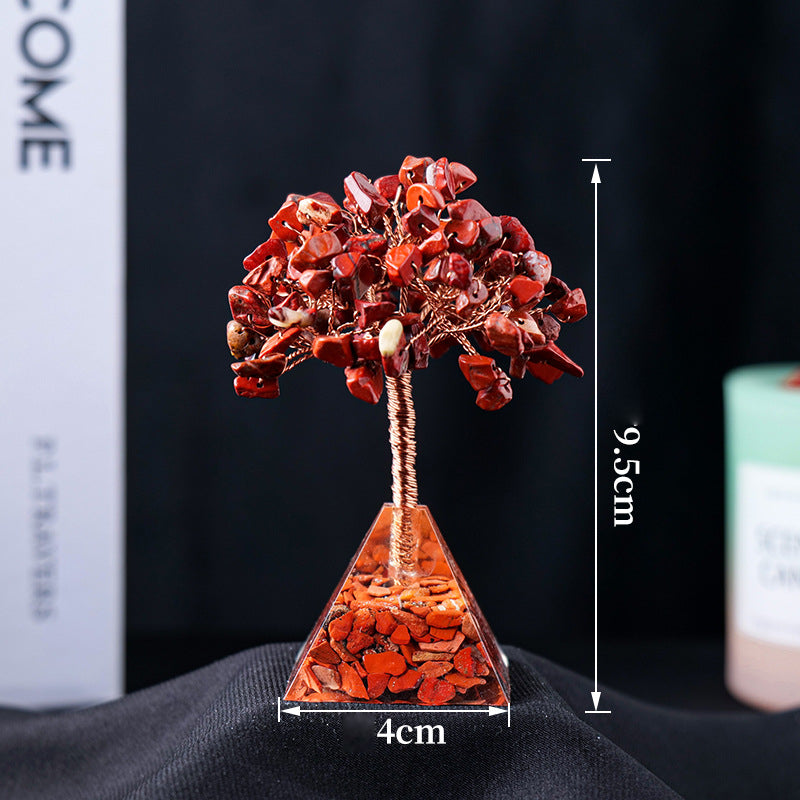 Olivenorma Natural Crystal Gravel Pyramid Base Feng Shui Tree - image 26