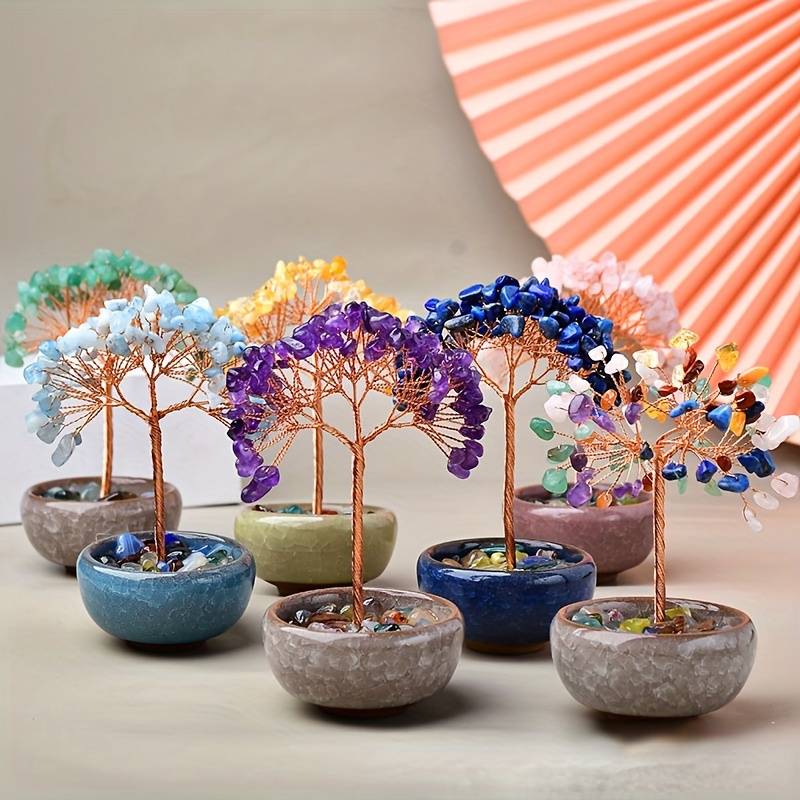 Olivenorma Gravel Crystal Gemstone Home Decoration Feng Shui Tree - image 0