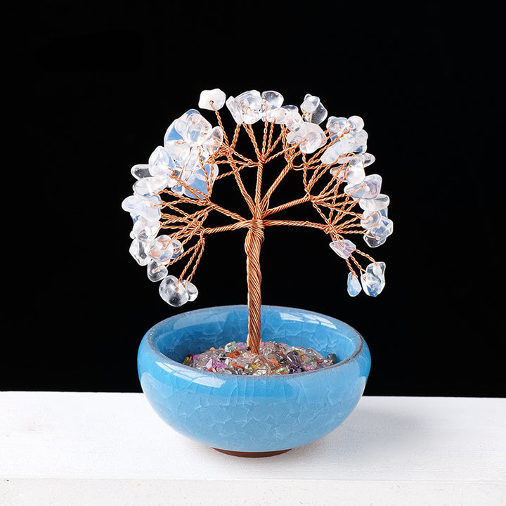 Olivenorma Gravel Crystal Gemstone Home Decoration Feng Shui Tree - Opalite - image 1