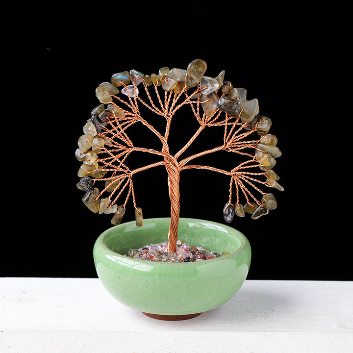 Olivenorma Gravel Crystal Gemstone Home Decoration Feng Shui Tree - Labradorite - image 15