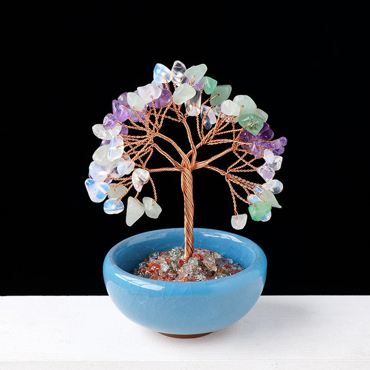 Olivenorma Gravel Crystal Gemstone Home Decoration Feng Shui Tree - Colorful Gravel - image 25