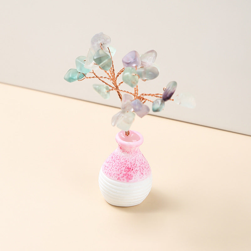 Olivenorma Crystal Gravel Vase Feng Shui Tree - Fluorite - image 7
