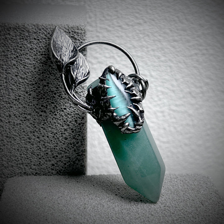 Olivenorma Halloween Ghost Scratch Crystal Stone Pendant Gemstone Necklace - image 17