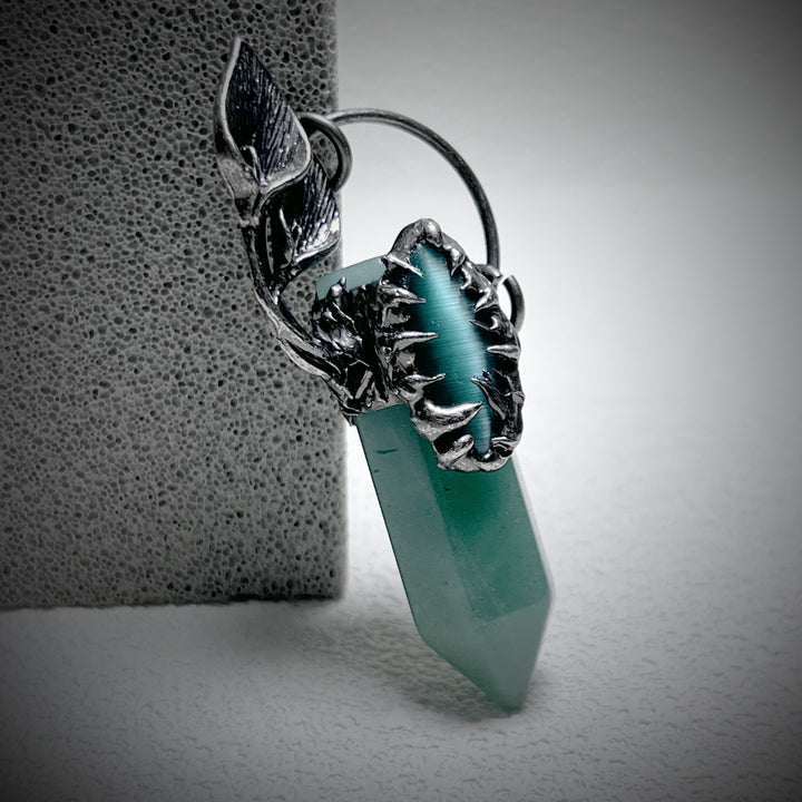 Olivenorma Halloween Ghost Scratch Crystal Stone Pendant Gemstone Necklace - image 18
